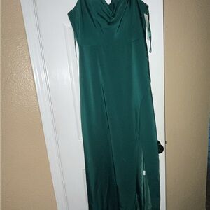 Chic One Shoulder Green Dress